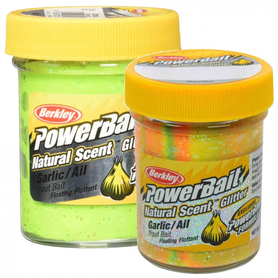 Berkley Powerbait Natural Glitter Trout Bait Garlic Sahte Yemi